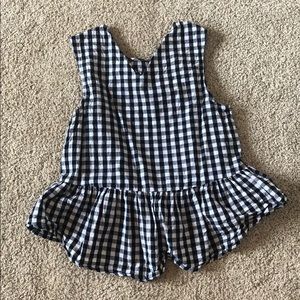 Checkered tank top.
